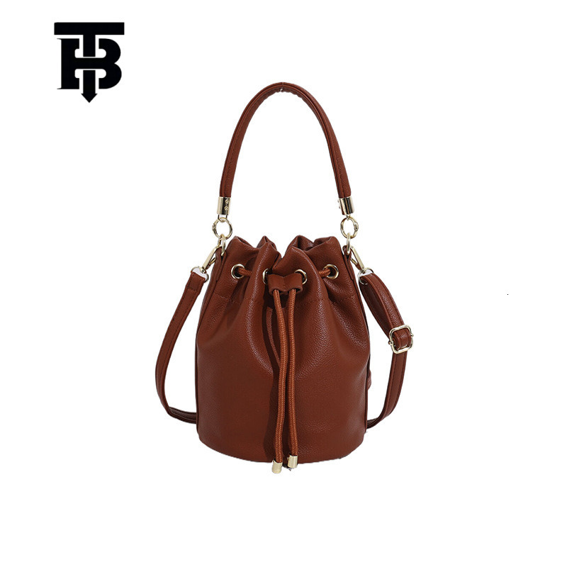 TB BHULAMTE 2025 Spring New Women's Fashion Designer s bag Versatile Solid Color Bucket Bag Korean Style Trendy Simple Shoulder Crossbody Bag