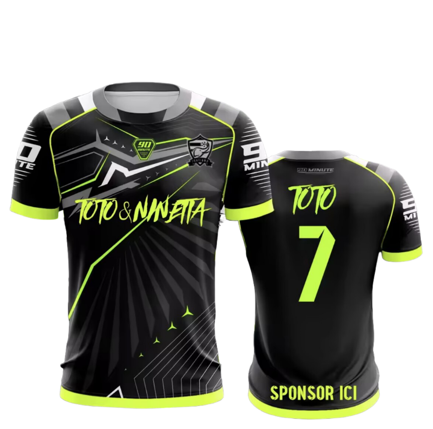 Athletic & Outdoor Apparel 2025 Summer T-Shirt 90 Minute Toto & Ninetta Double Side Print Short Sleeve Oversize Breathable Quick Dry Tops Soccer Wear
