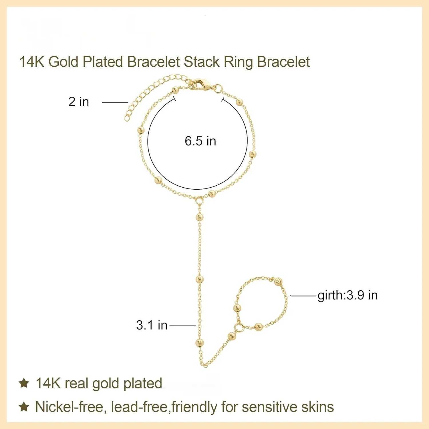 Dainty Bracelets for Women Hand Chain for Women Trendy K Gold Plated Hand Chain Jewelry Gift for Women Birthday Gifts Party W250904