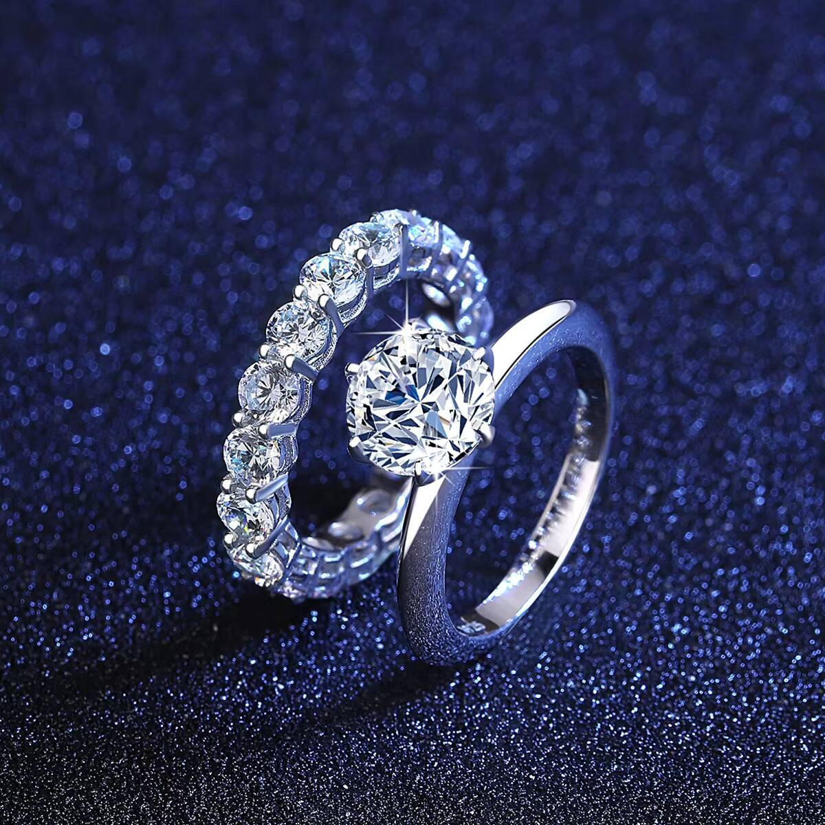 S925 Silver Gift Cute Luxury Diamond Moissanite for Couples Jewelry Travel Jewelry Women Ring