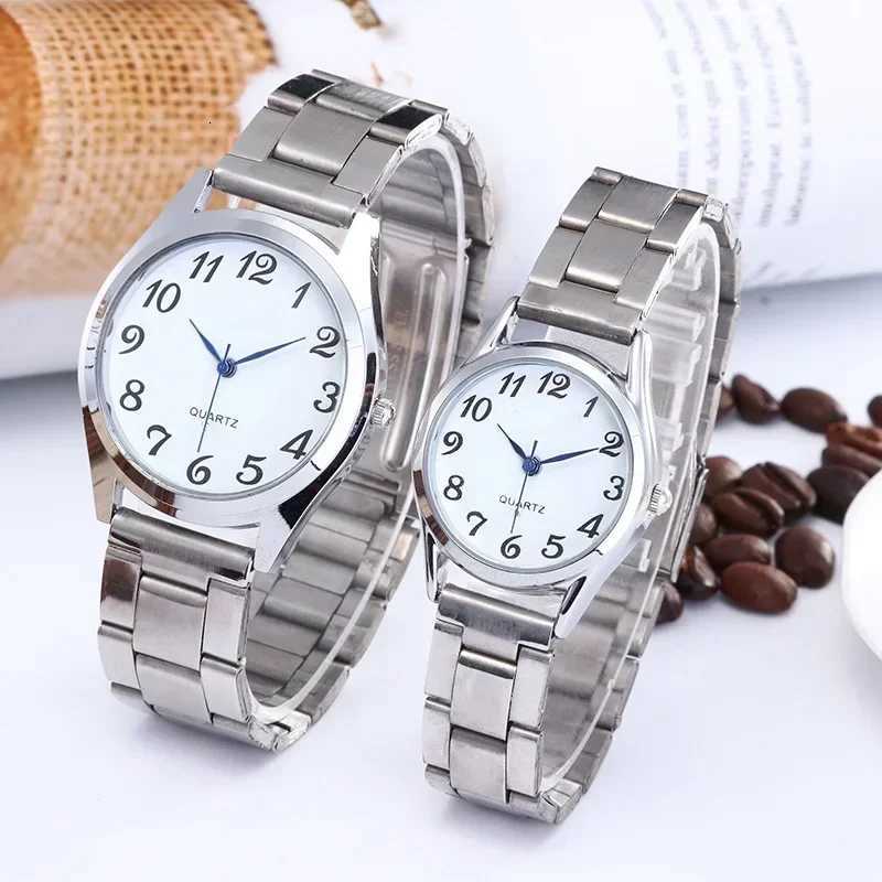 Man Wen Couple Wrist Watches Stainless Steel Band Alloy Lovers Business Quartz Movement Wristwatch Elastic Strap Band Watch X250904