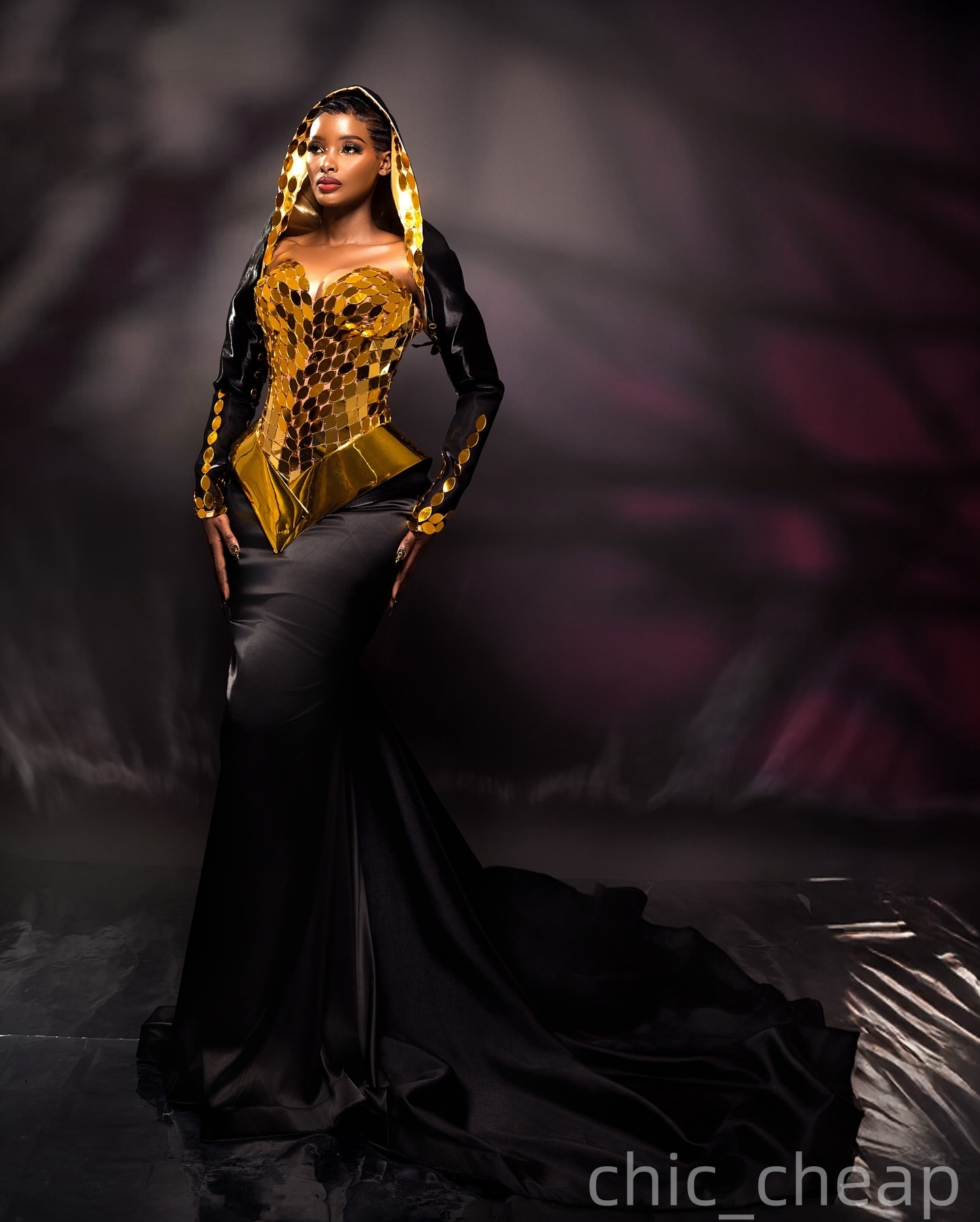 Aso Ebi Black Mermaid Prom Dress 2025 Crystals Full Sleeves Satin Evening Formal Party Birthday Dresses Robe De Sorrie Reception Gowns For Special Occ