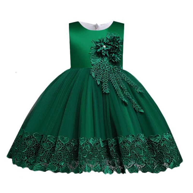 2023 Summer Girls Dress Lace Applique Flower Girl Party Dresses Children Costume 2-10 Years Kids Wedding Princess Birthday Dress Z250904