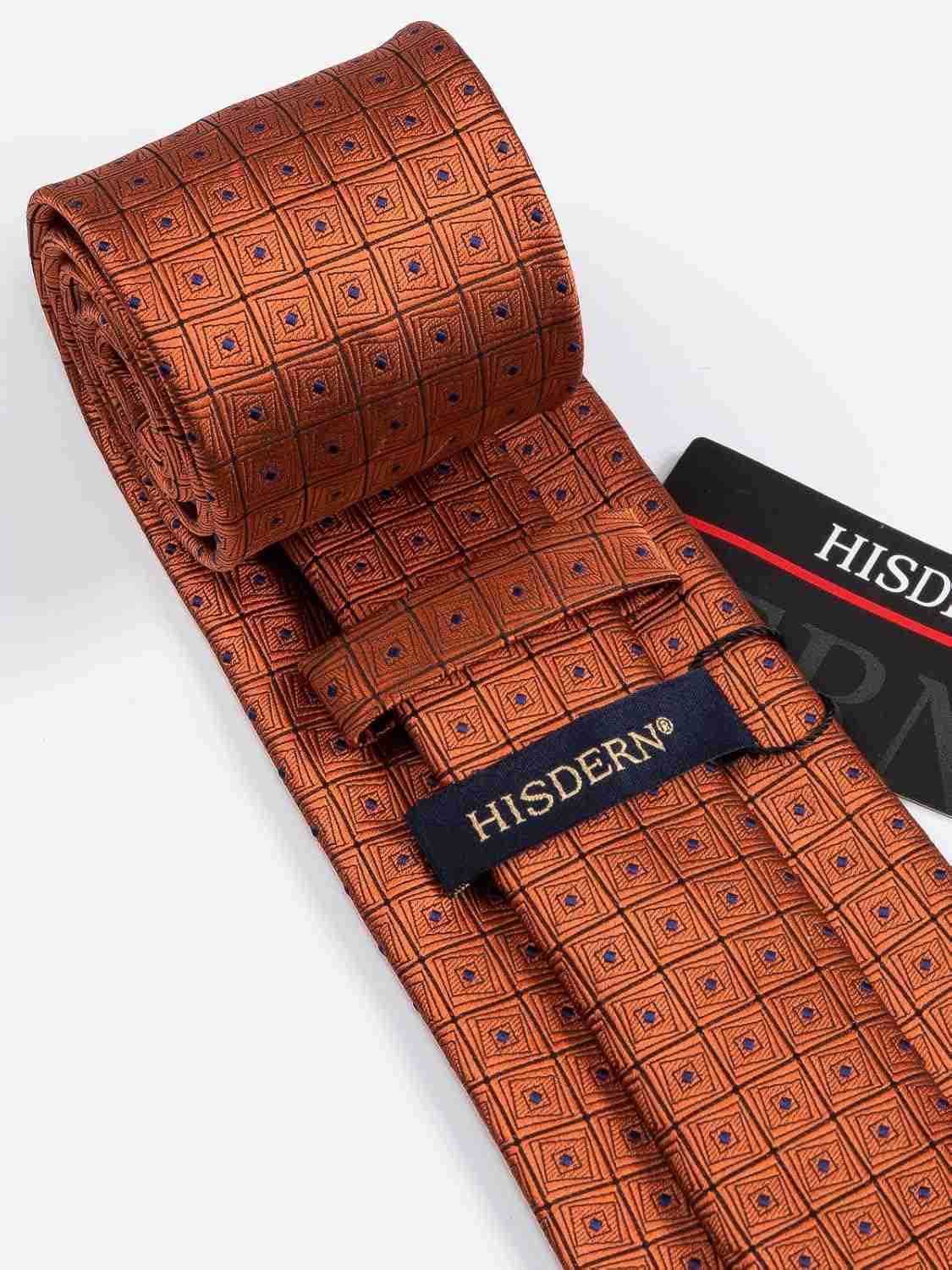 Mens Tie Set Classic Woven Ties and Pocket Square Cufflinks Set Formal Business Wedding Neckties HandkerchiefW250904