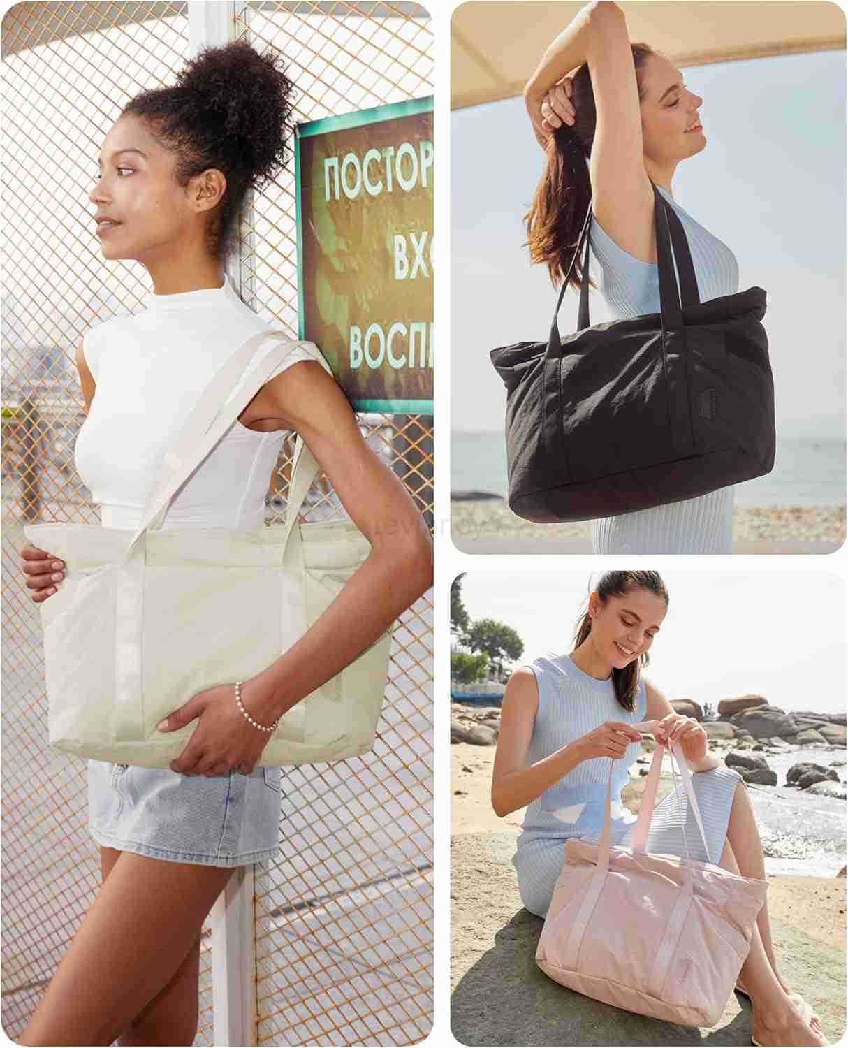 Tote Bag for Women with Zipper Gym tote with Compartments Work Tote Nurse Dance Yoga Bag for TravelW250904