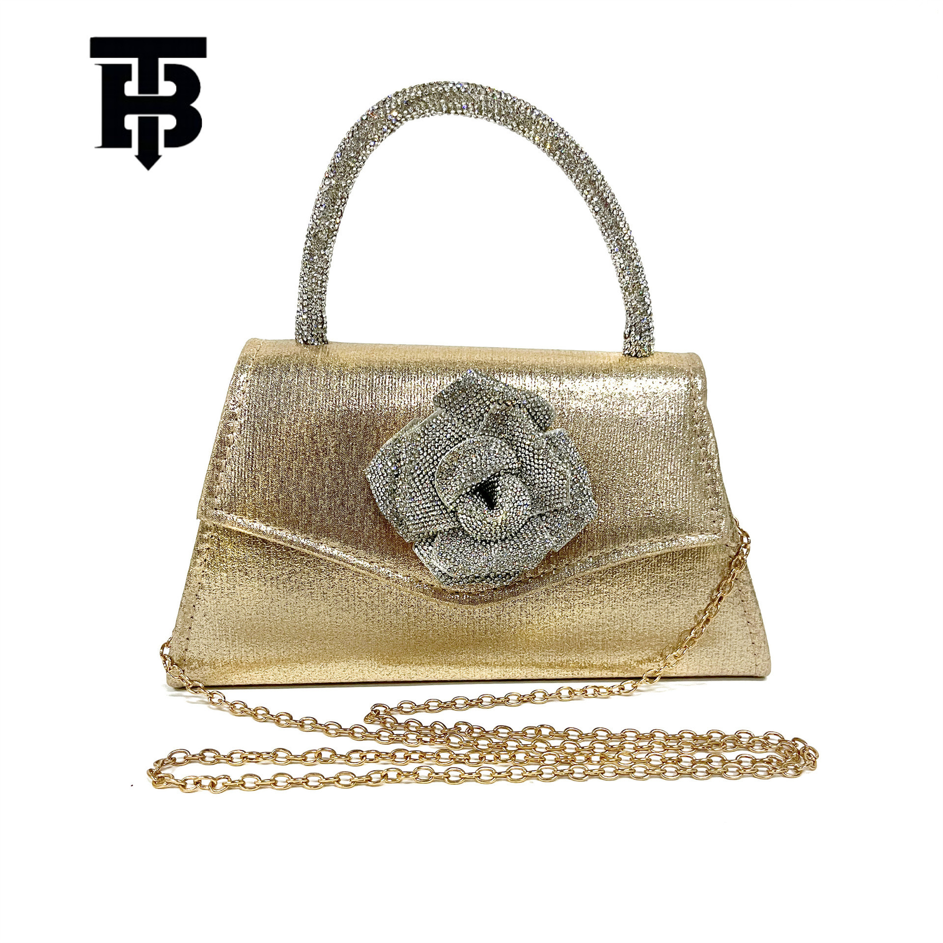 TB BHULAMTE Factory Wholesale Handbag Cross-Border Foreign Trade Designer s bag Evening Bag Women's Bag Evening Dress Bag Flower Inlaid Diamond P