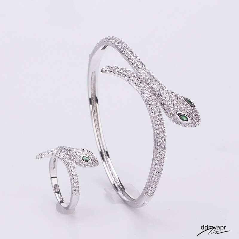 Serpent Bracelet - Gold/Rose Gold/Sier Plated Snake Ddmyday Jewelry With Stones For Women (17.1Cm Inner Circumference) Ddmyday