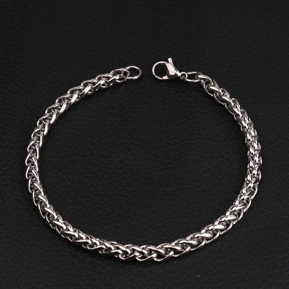 3 5 7 MM Hip Hop Stainless Steel Dragon Bracelet Simple Men Titanium Steel Bracelet Fashion Jewelry Trend Accessories Gift Y250904