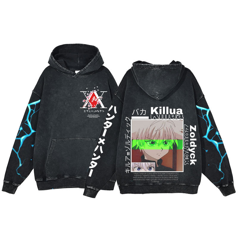 Hunter X Hunter Anime Fall/Winter New Arrival Hoodie Printed Harajuku Washed Hooded Sweatshirt - VT2747
