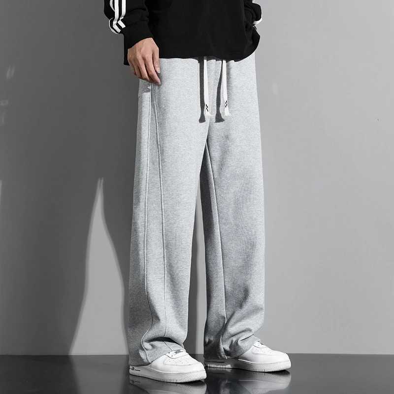Autumn 190 Tall Man Extra Long Length Pants 115cm Big Large size Straight Barrel Elastic Waist Casual Pants Sweatpants ClothingXJ250904