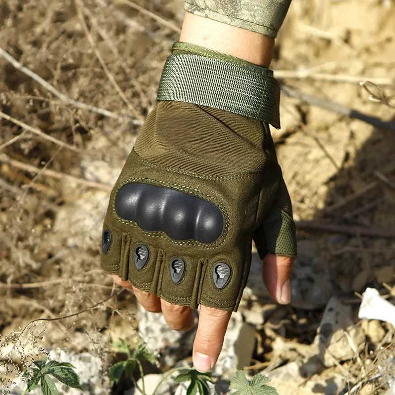 Tactical Gloves For Men Outdoor Cut Resistant Mittens Camouflage Sports Glovhooting Airsoft Combat Half Finger Gloves DT13XJ250904