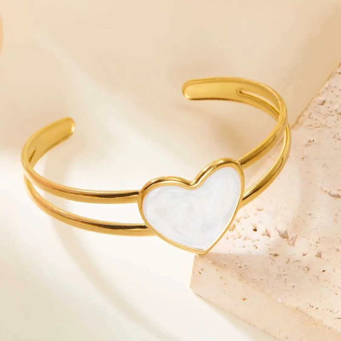 Fashion Double Layer Hollow Bracelets for Women Exquisite Simple Stainless Steel Opening Cuff Bangles Party Daily Jewelry Y250904