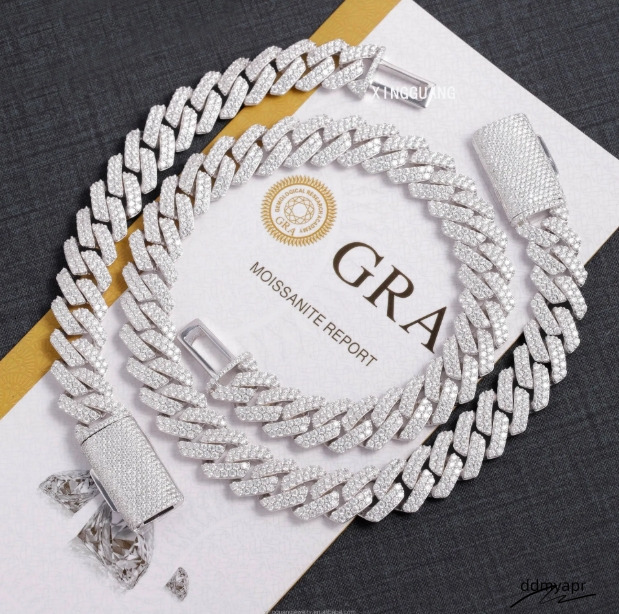 Customized DIY Name Letter Ddmyday Pendant 20Mm Cuban K Chain Necklace Sterg Sier Moissanite Baguette Dia Pendent For Men Ddmyday