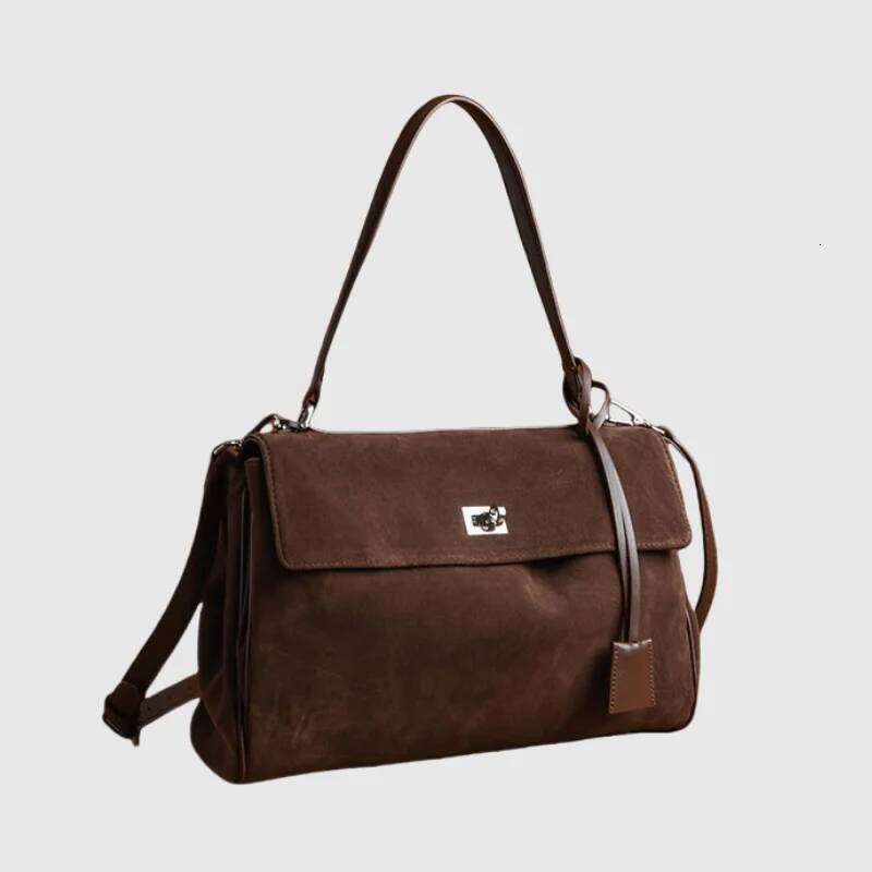 New Rodeo bag Genuine Leather Women's Tote Bag Large Capacity Advanced Lock Fashion High Sense Underarm Handbags for Women