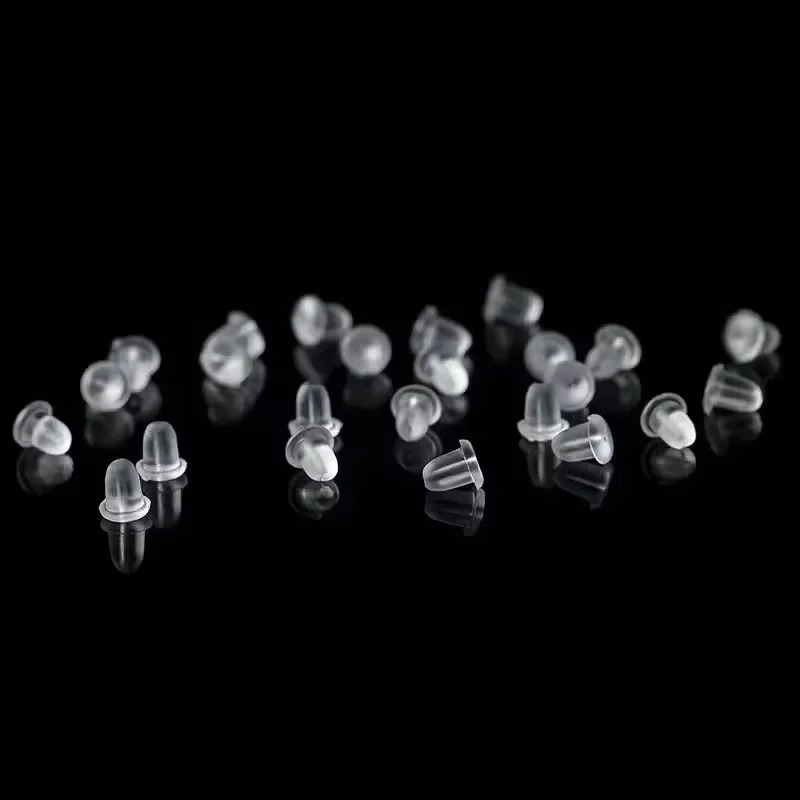 100pcslot Plastic ear plugs Earring Back Diy Jewelry Accessories Ear PluggingBlocked Stud Stopper Findings 250828