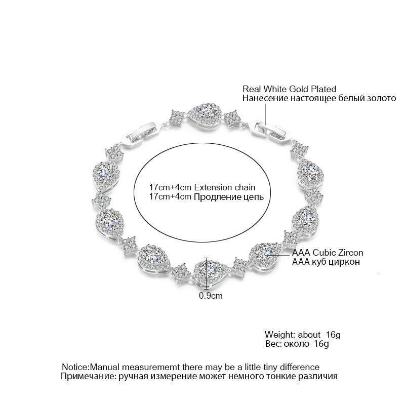 DHcollections l Manufacturer Direct Sales European & American Classic Water Drop Jewelry, AAA Zircon Fashionable Unique Bridal Bracelet for Women Z260