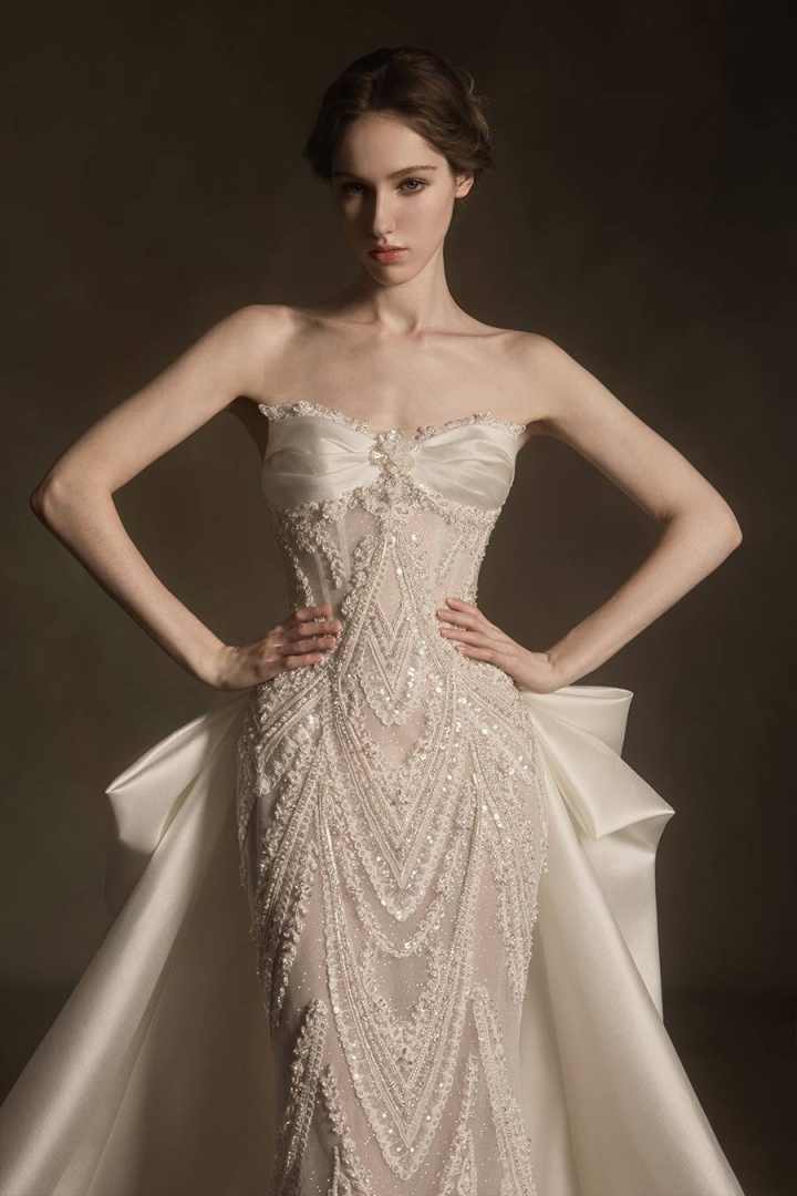 Graceful Sequins Wedding Dresses Crystal Pearls Mermaid Bridal Gowns with Cape Customized Bride Dress Vestidos De Novia