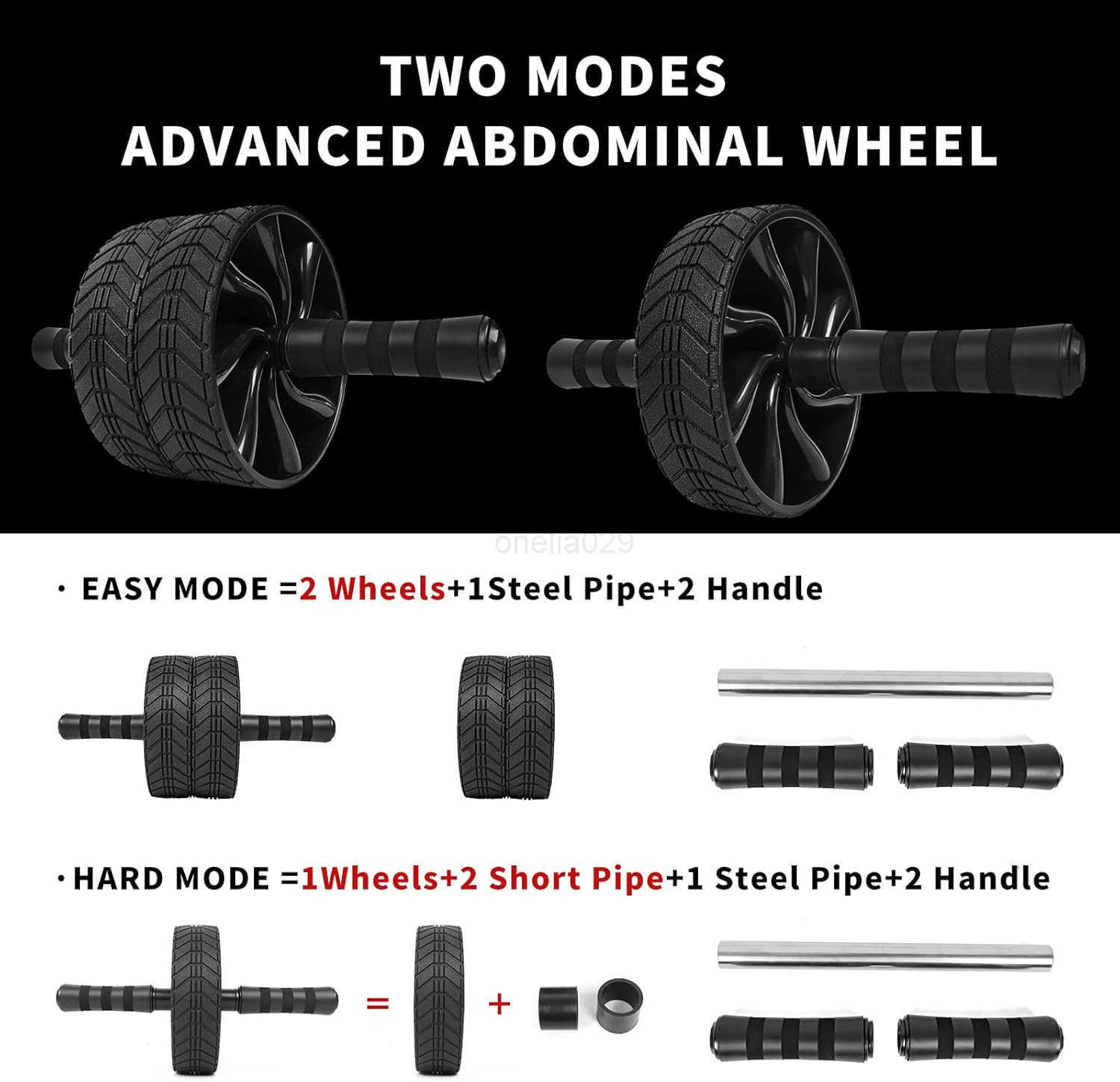 Ab Roller Wheel AGREJO Ab Workout Equipment for Abdominal Core Strength Training Home Gym Fitness Equipment Exercise Wheel for Men Women W250904