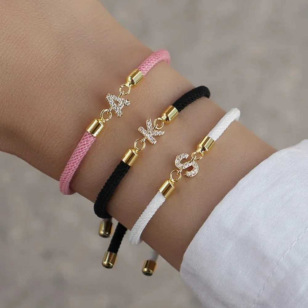 InitIal Heart Charm Letter Link Bracelet for Women Classic Letter AZ Rope Chain Bracelet for Daily Jewelry Gifts W250904