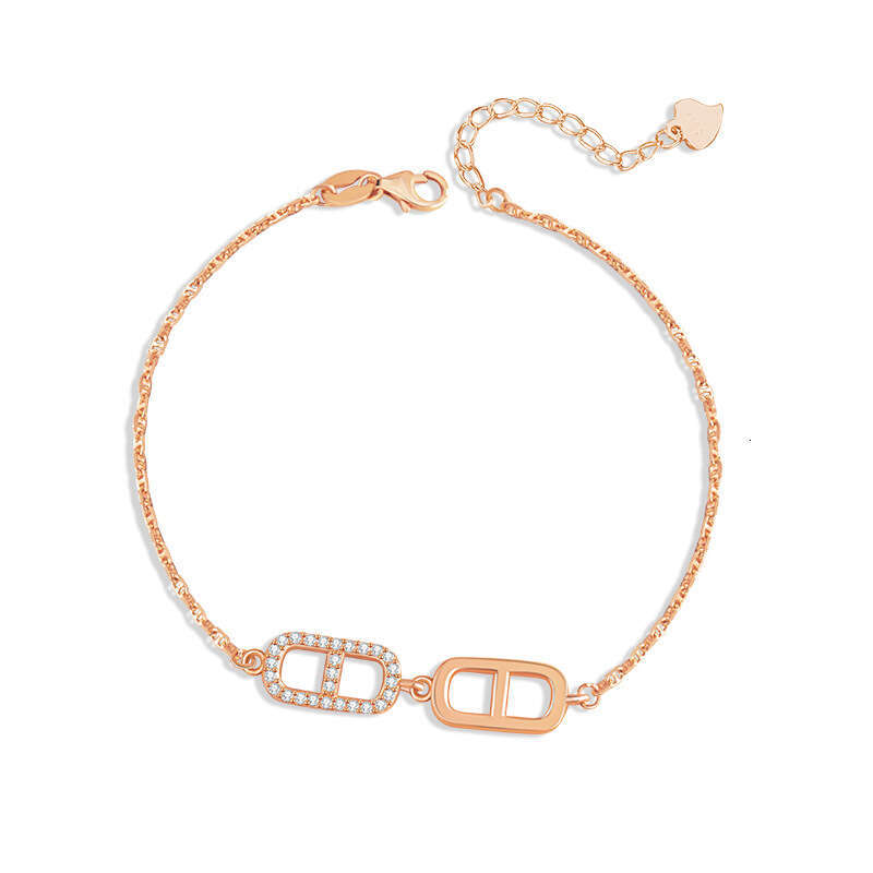 Pig Nose Pure Sier S Necklace for Women Fashion Versatile Block Collarbone Chain Ins Sweet Style Zircon Pendant