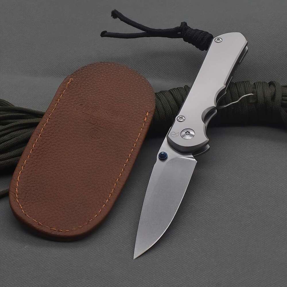 1pc Tactical Folding knife with S35VN Steel Blade Full-Titanium construction, Spear Point, V-Ground Edge, ambidextrous design, lanyard hole Outdoor, H
