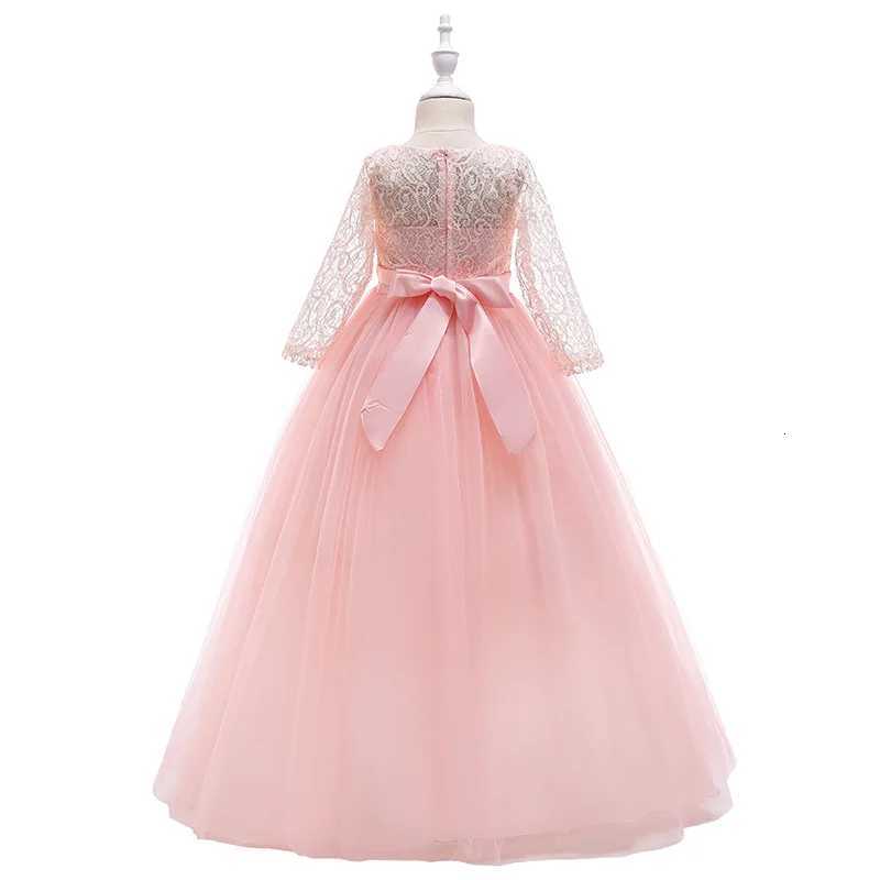 4-14 Years Girls Dress Summer Mesh Fashion Girls Princess Wedding Dress Piano Performance Costume Teenagers New Kids Clothes Z250904