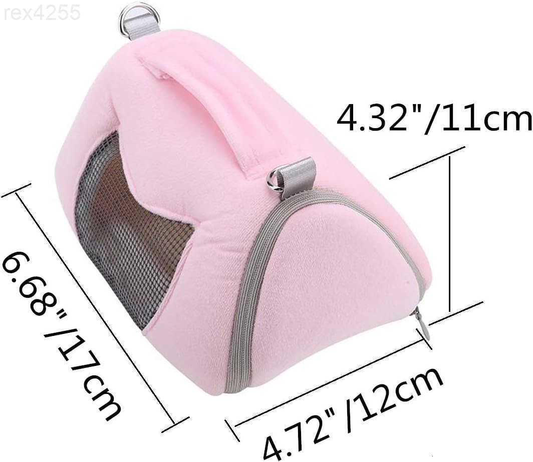 Carrier Bag Portable Outdoor Travel Handbag with Adjustable Single Shoulder Strap for Hamster Small Pets GreyW250904