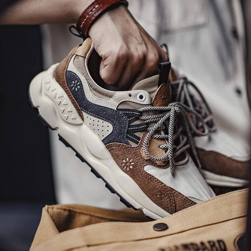 Maden 80's Retro Splicing Jogging for Versatile Breathable Comfortable Sneakers Outdoor Low-top Casual Men Board Shoes ddmysaturn