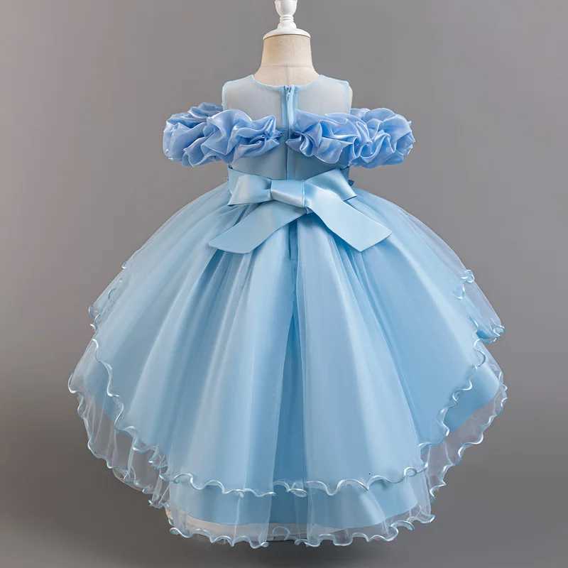 0-12 Years Childrens Dresses For Girls Train Communion Gown Prom Kids Eleghant Wedding Evening Ceremony Dresses Z250904