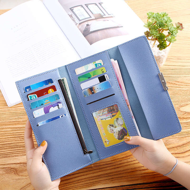 2024 New Korean Style Women's Female Clutch Long 70% off Wallet with Buckle Multiple Card Slots Coin Purse