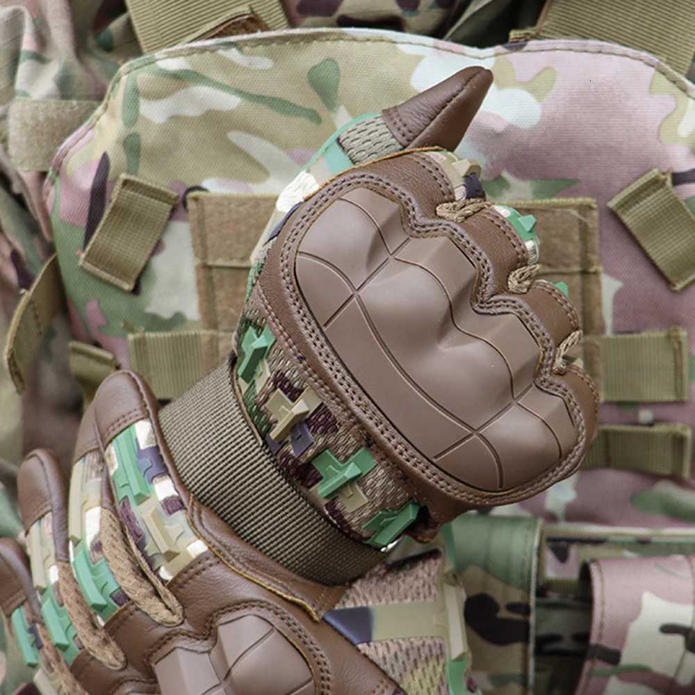 Tactical FullFinger Outdoor GlovesTouch ScreenAntiSlip Abrasion Resistant for HikingCyclingClimbingXJ250904