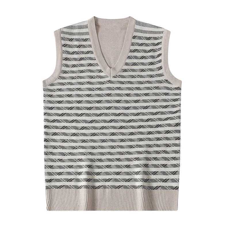 Mens Handsome VNeck Sweater Vest Casual Fashion Warm JumpersXJ250904