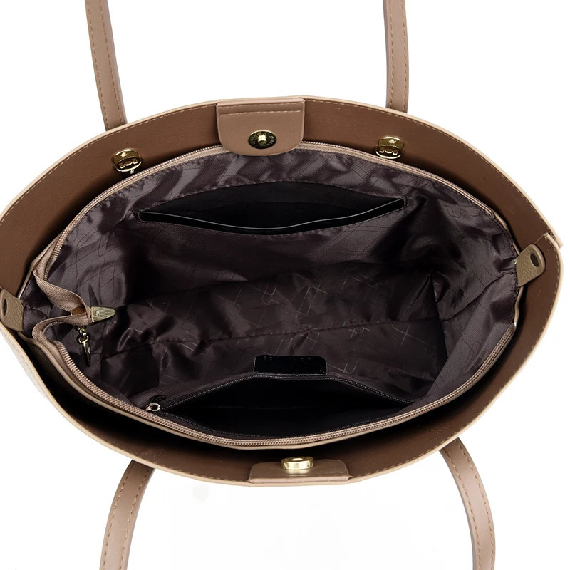 autumn Single Shoulder Large Capacity Messenger Droadband Female Solid Color Handbag Ladies Bucket PU Bag 250903