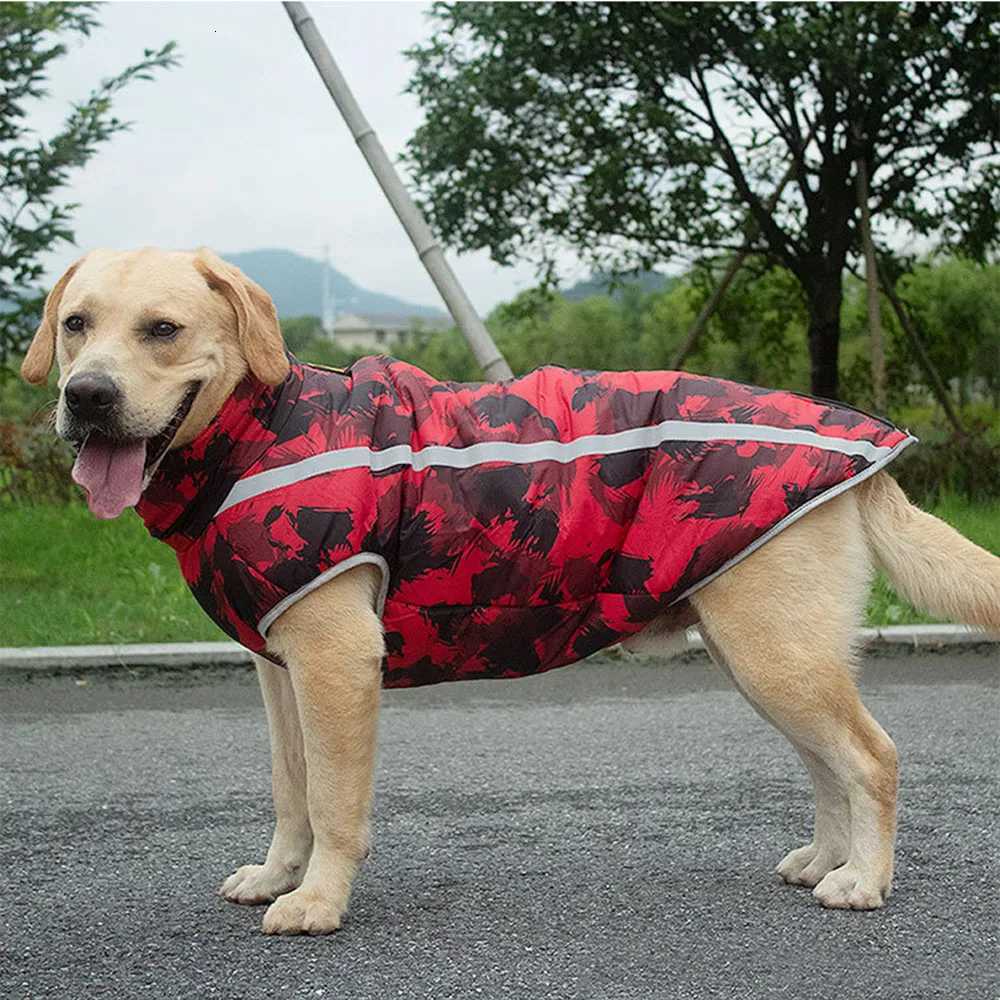 Large Dog Winter Coat Waterproof Big Dog et Warm CottonPadded Vest for Dogs Outdoor Reflective Pet Clothes Labrador Coat W250904