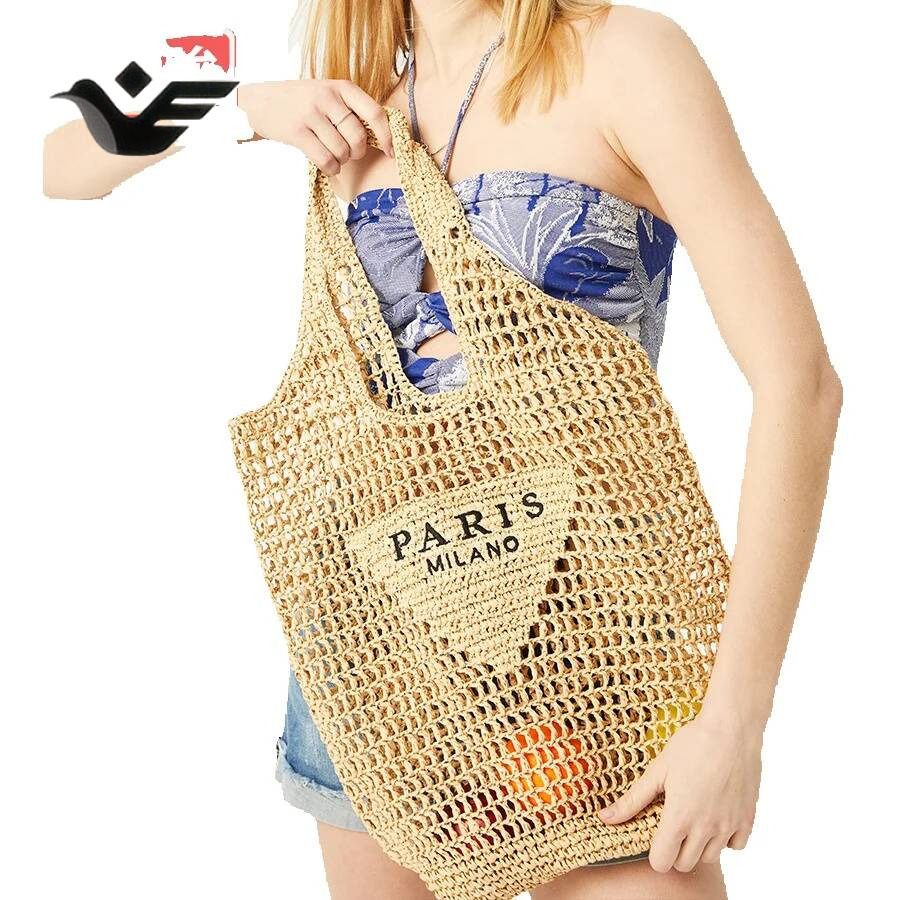 Feiyan Free Shipping New Designer Bag Luxury Shopping Bag Pure Handmade Woven Bag Vintage Trendy Large Capacity Hollow Handbag Versatile Mesh Bag For 