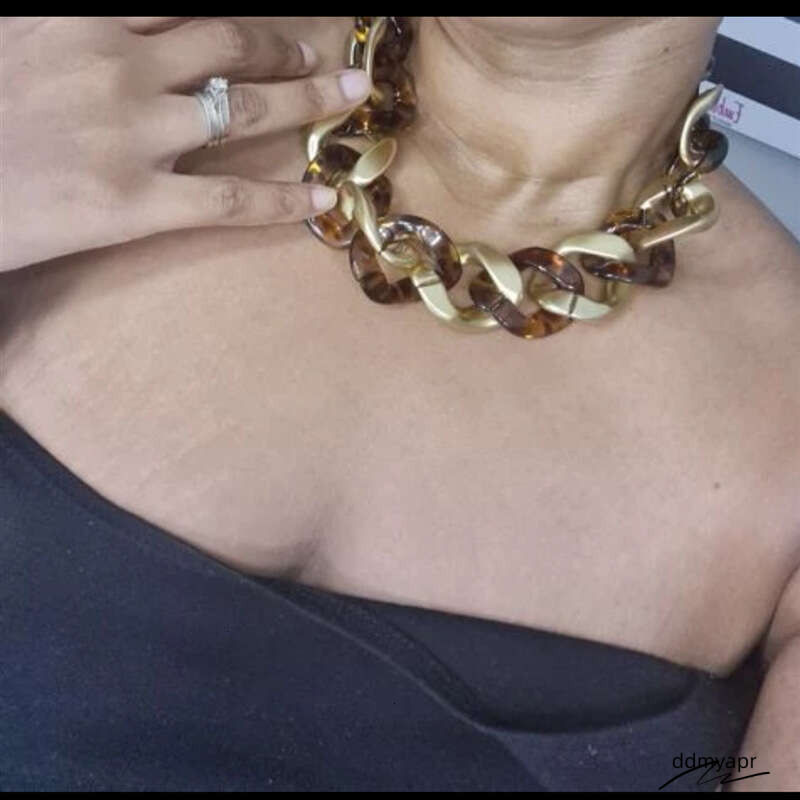 Bold Leopard Print Acrylic Chain Lightweight Ddmyday Statement Dangle Earrings For Women Ddmyday