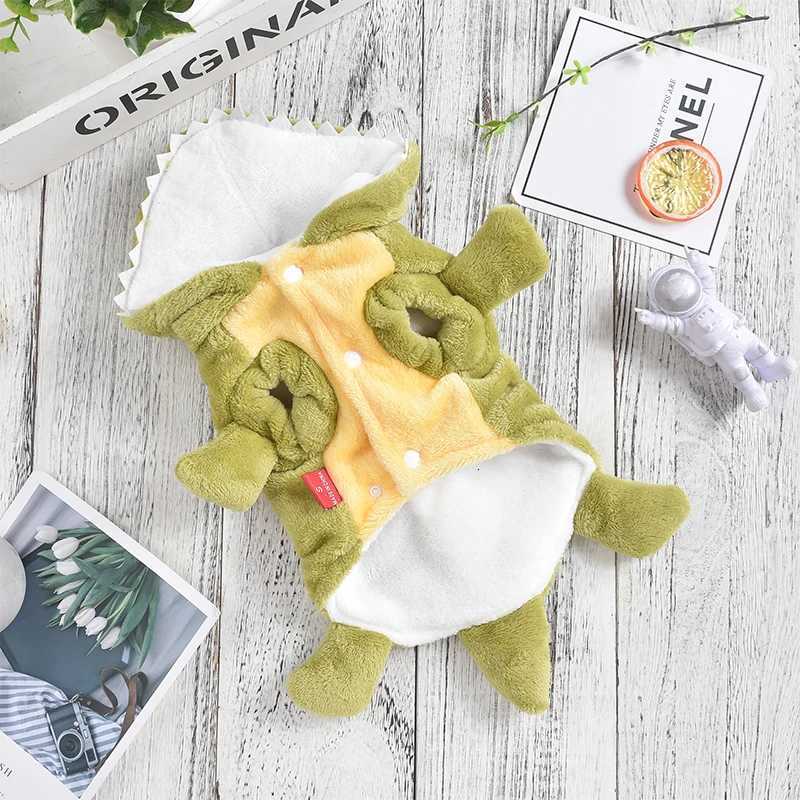 XS5XL Funny Dinosaur Doggie et Halloween Dog Costume Green Thicken Warm Pet Clothes Small Medium Puppy Wear Suit W250904