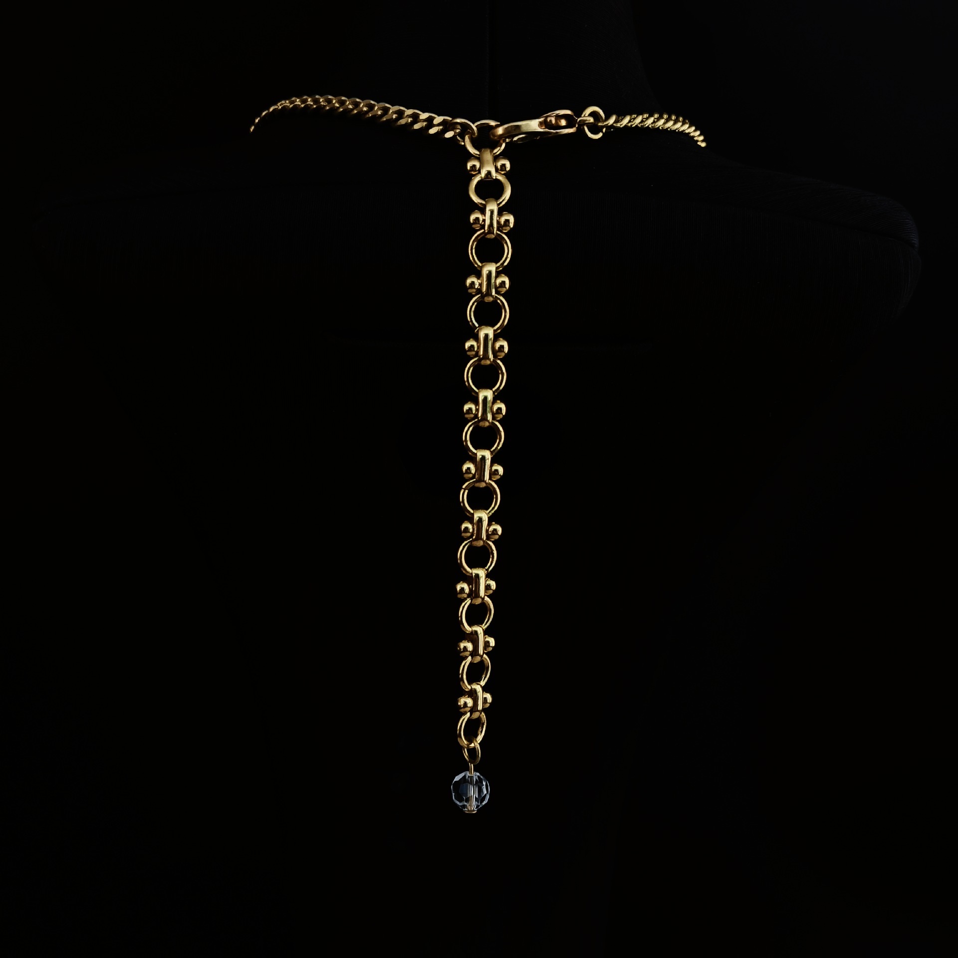 Vintage Style Full Zircon Blue Bee Pendant Necklace Fashionable Niche Design Women's Jewelry