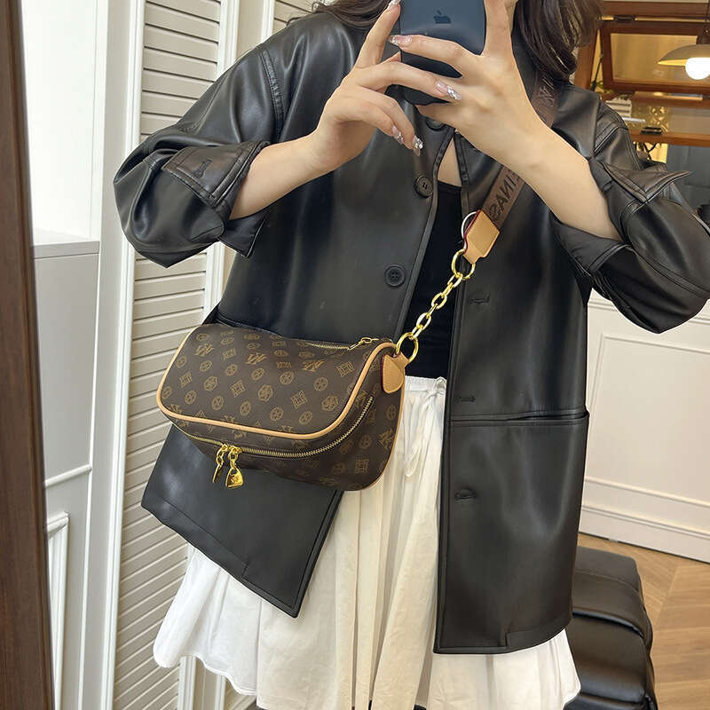 Designer Fashion Shoulder Bags Wide Strap Crescent for Women 2025 New Pattern Printed Ladies Chest Single Shoulder Crossbody Bag