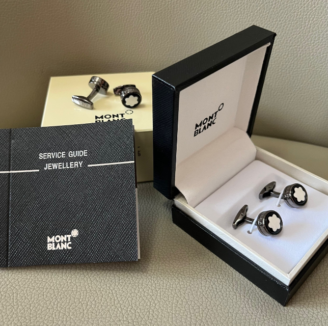 MB Cufflinks Elegant Man charm cufflinks Montblancs cufflinks Classic White Star Letter Patterns Wedding cufflink with box Premium Shirt Accessories