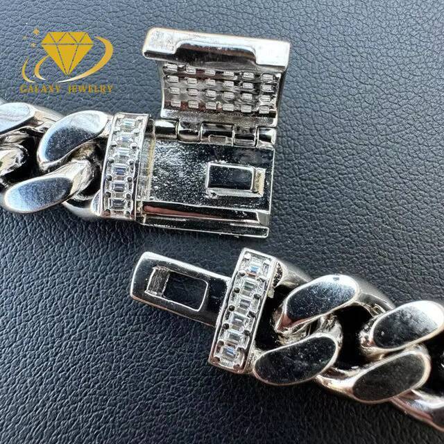 Fine Jewelry Necklaces Custom 925 Sterling Silver 18k 14k Gold Plated Hiphop Chain Plain Miani Cuban Link Chain for Men Women