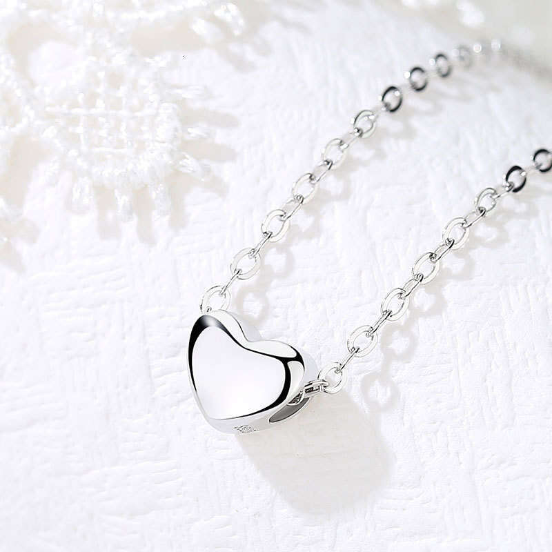 DHcollections Charming S925 Sterling Silver Small Red Heart Necklaces. These necklaces feature cute heart - shaped pendants, perfect for a simple and 