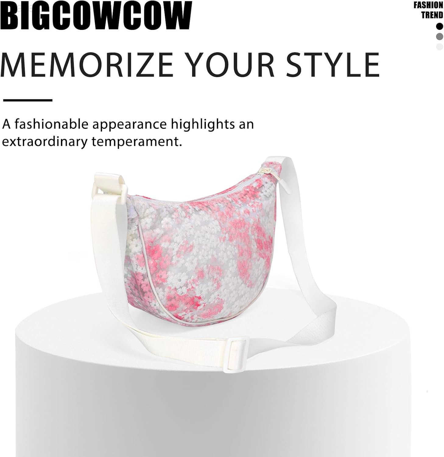 Small Crescent Crossbody Bag for Women Men Lightweight Nylon Dumpling Sling Purse Shoulder Bag for Outdoor Travel M250903