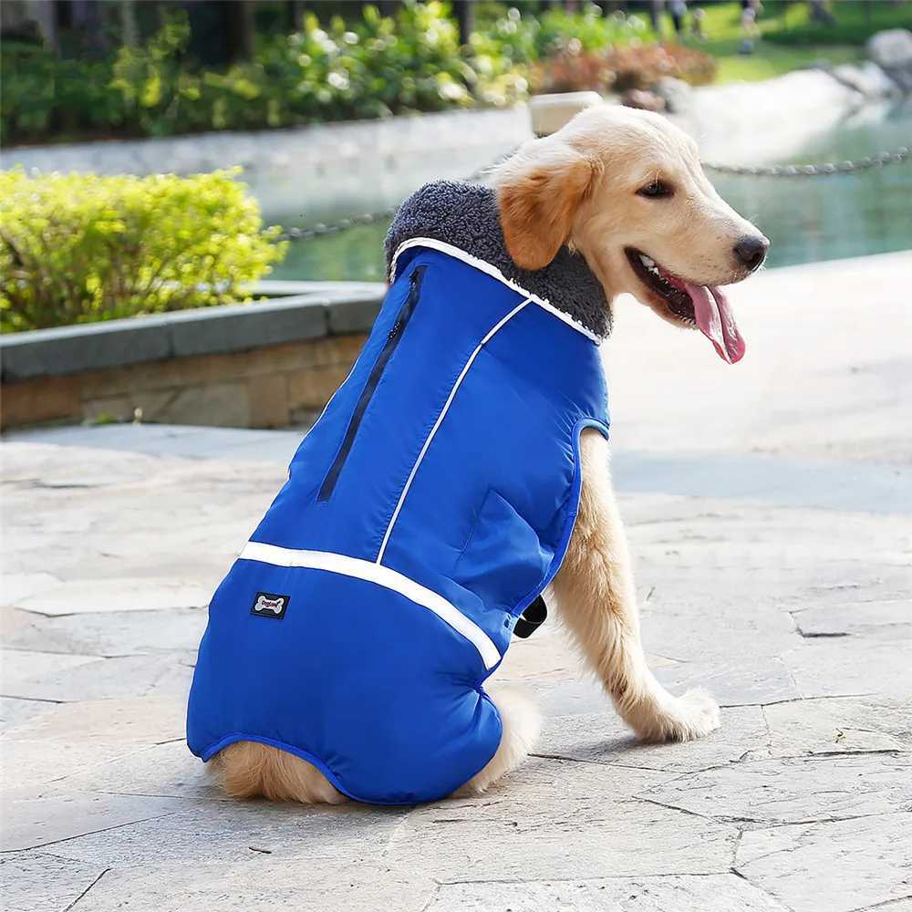 Designer Winter Dog Clothes Waterproof Reflective Dog Padded ets for Medium Large Dogs Warm Thick Fleece Pet Coat Adjustable W250904