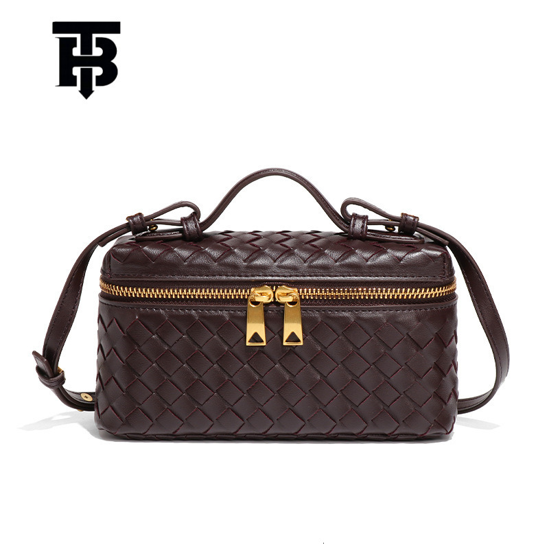 TB BHULAMTE B Brand Designer s bag New Classic Handwoven Box Bag Fashion Handheld Makeup Bag Single Shoulder Crossbody Box Tofu Small Square Bag