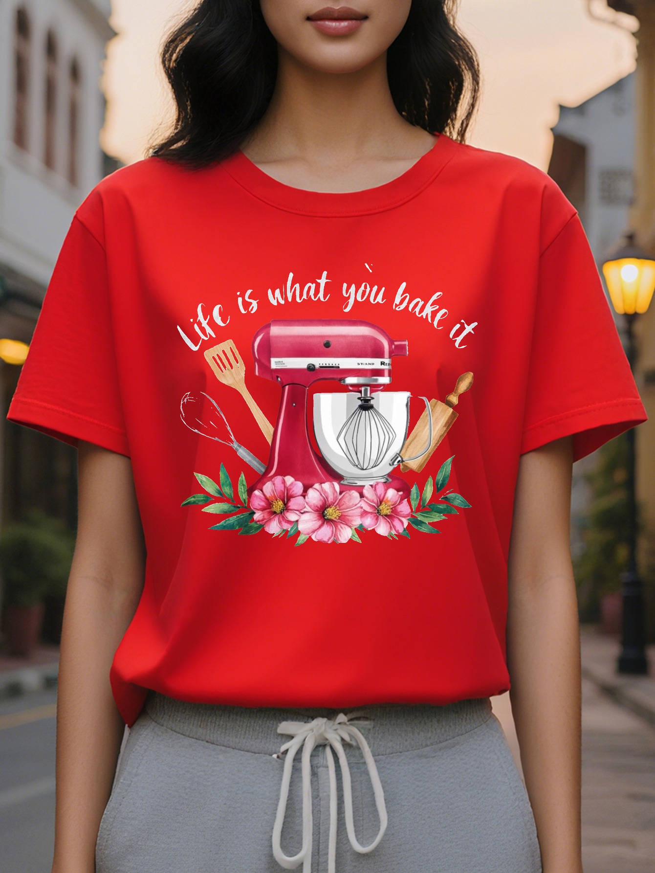 100% Linen Cotton Short Sleeve T-Shirt Round Neck Casual Top Suitable for Summer and Spring Ladies Clothing