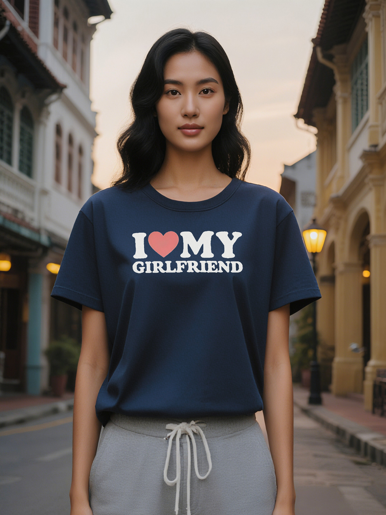 Funny Lady Graphic Tee Vintage Black Casual Summer Short Sleeve Shirt With Humorous Letter Print Hine Washable Pure