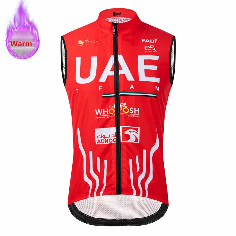 Winter Thermal Fleece Cycling Vest Cycling Jackets Sleeveless Uae Bicycle Warm Wear MTB Bike Tops Racing Gilet Ropa Ciclismo 250904