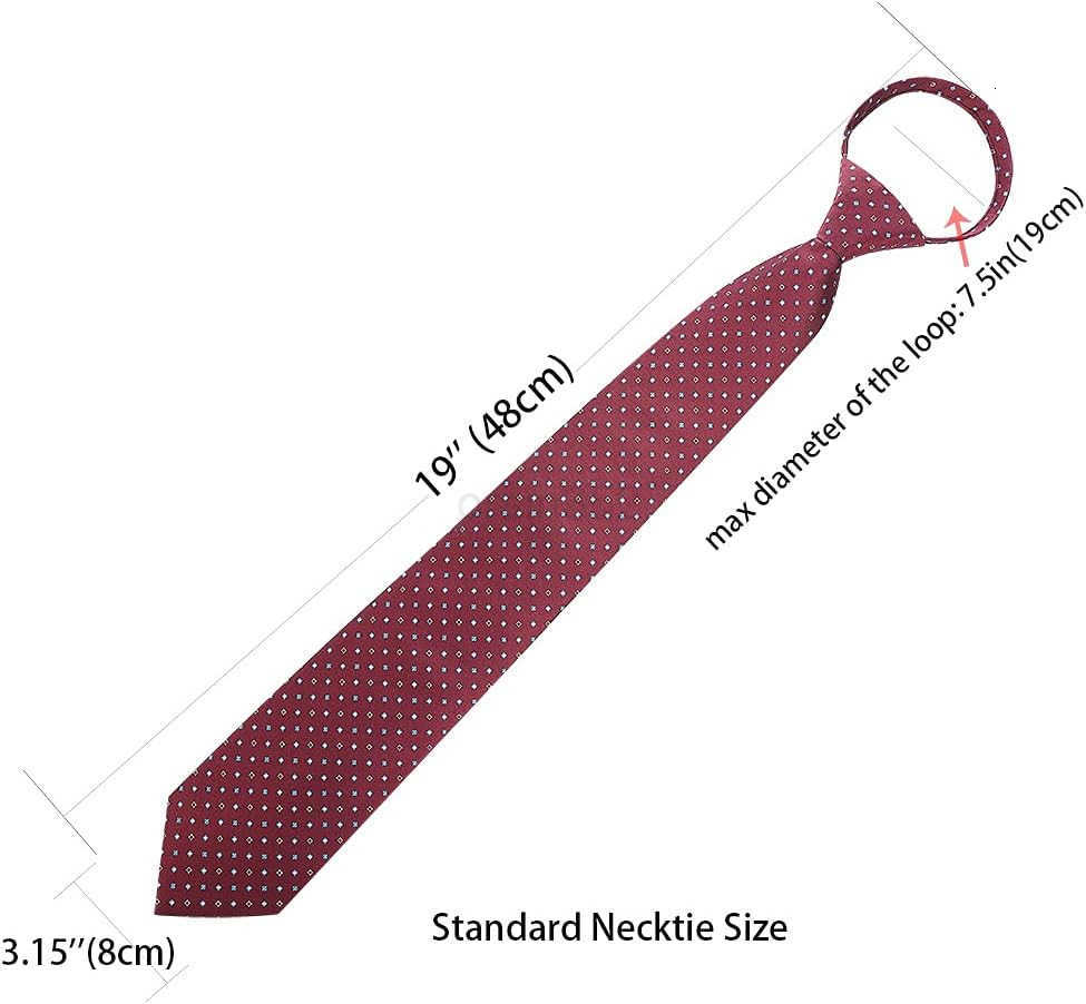 6 PACKS Men NecktieRegularExtra Long Adjustable Pre Tied Clip on Easy Zipper Neck Ties for Men 315in WideW250904
