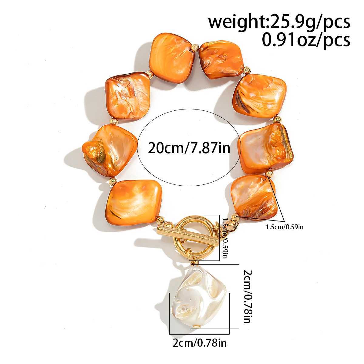 2024 Classic Baroque Imitation Pearl Pendant Bracelet for Women Irregular Beads OT Buckle Bracelet Beach Jewelry Y250904